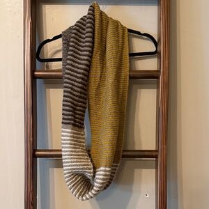 Striped Knit Infinity Scarf